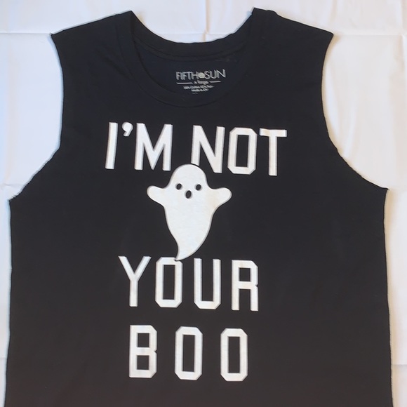I’m Not Your Boo Ghost XL Muscle Tank Black - Picture 2 of 10